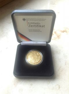 200 Euro Goldmünze 2002 Währungsunion F mit Etui und Zertifikat