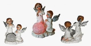 Weihnachten Engel Figur / Engelfigur / Engelpaar mit beleuchter LED
