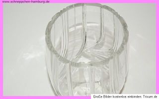 Bleikristall Vase mundgeblasen handgeschliffen handmade Tischvase Glas