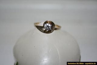 Antiker Art Deco Altschliff Diamant 585 Gold Ring ca 3 gram. XXL