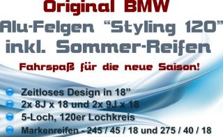 BMW Alufelgen inkl. Reifen   Styling 120 in 18 18 Zoll   E38, E65