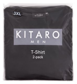 Doppelpack T Shirt Übergröße schwarz Kitaro