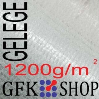 m² GLASGELEGE 1200g 0° VLIESVERSTÄRKT FADENGELEGE EPOXIDHARZ