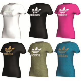 Adidas Damen T Shirt Adi Tee Trefoil 6 Farben 3756