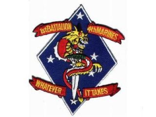 US Marines USMC 1st BN 4th Marine Army Uniform patch Aufnäher