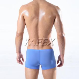 Solid Colors Mens Soft short trunks Boxers briefs Underwear Bluge