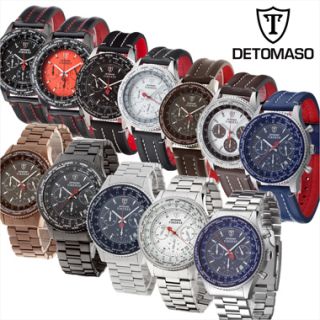 DeTomaso Classic Herren Armbanduhr FIRENZE Chronograph mit Leder