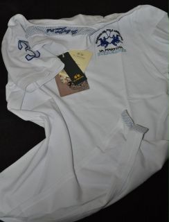 La Martina Damen Poloshirt kurzarm bianco L, XL, XXL 2012 neu