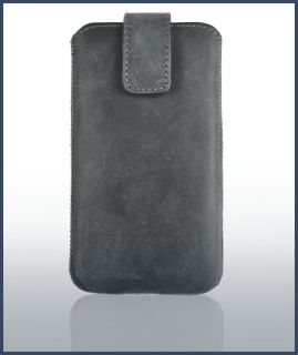 Handy Echt Leder Tasche Antik Grau Für Nokia Lumia 920 Etui Schutz