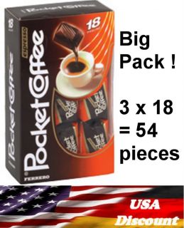 BIG PACK  Ferrero® POCKET COFFEE® espresso 54pc 675g  1,48lb   100%