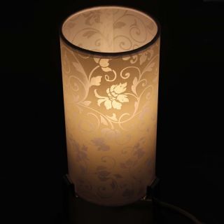 Tischleuchte Leuchte Lampe Kunststoff florales Muster Öko
