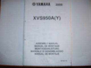 Montageanleitung Set up manual Yamaha XVS 950 A (Y) XVS950 11/2008