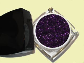UV Glittergel Nagelgel Colorgel   Black Magic Violet   15 ml ***