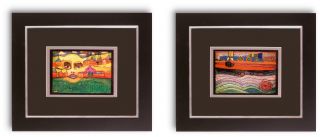 Bilder Friedensreich Hundertwasser Galeriebilder mit Rahmen