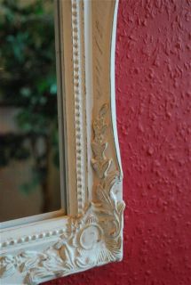 Spiegel Wandspiegel barock antik weiß 37 x 47 Landhaus