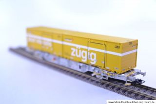 Liliput 240036 – Containertragwagen Set der Schweizer Post