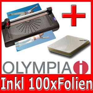 SET Laminiergerät 100 Folien Papierschneider Laminator