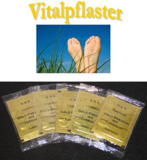 100 Gold Turmalin Fuss Fuss Detox Pflaster Vital Vitalpflaster