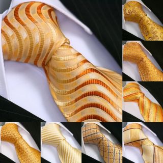 SEIDE tie slips corbata cravatte Dassen krawat 703 Gold