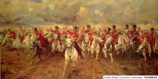 Feldzug gegen Napoleon 1815 WATERLOO Preußische Husaren Biwak Guise