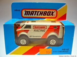 Matchbox Superfast Nr.68D 4 x 4 Chevy Van weiß in Box