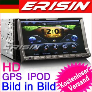 ES728GE 7 2 Din HD Touchscreen Autoradio Navigation GPS IPOD TV 3D