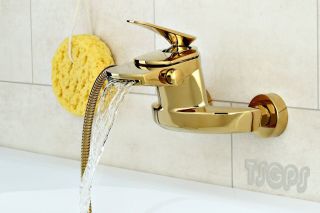 Exklusive Luxus Armatur Badewanne Wasserhahn Schwallauslauf Frida Gold