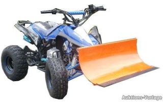 Quad ATV 125 ccm blau mit Schneeschieber Winter Räumgerät Quad