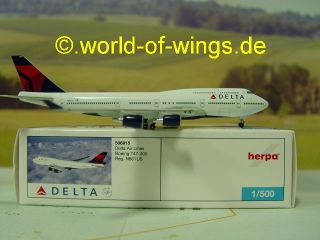 Delta Air Line Boeing Boeing 747 400 Herpa wings 509615