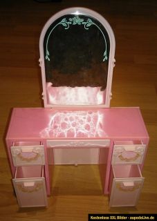 Original Schlafzimmer Garderobe, Schmink Tisch Barbie Mattel Puppen