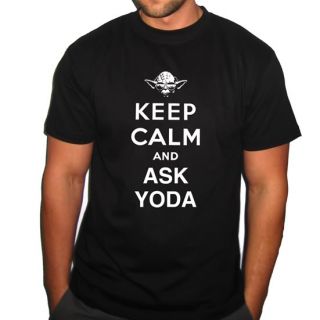 KEEP CALM AND ASK YODA STAR WARS T SHIRT URBAN NEW ALL SIZES