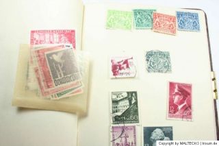 Uraltes Briefmarken Album mit vielen Raritäten Unbedingt ansehen