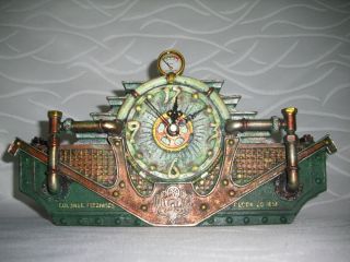 Steampunk Retrouhr Mechanik sichtbar Uhr Figur Deko GV 770 3906
