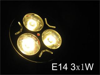3X1W Lampe E14 High Power 3 LED warm weiß Leuchte Soptlampen