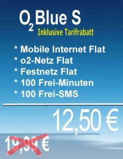 o2 Blue 100 Sim Only 3 Fach od. 4 Fach Flatrate nur 9,95 € monatlich
