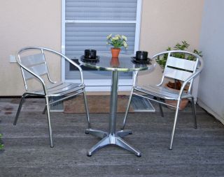 Bistro Set Garten Garnitur Sitzgruppe Tisch rund/eckig 2/ 4 Stühle