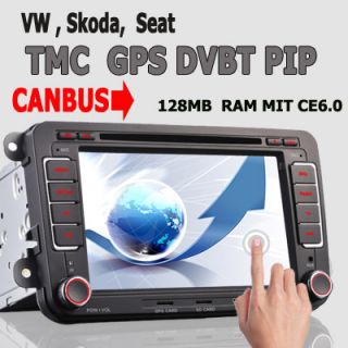 2012 NEU CANBUS AUTORADIO DVD GPS NAVI PIP DVBT TMC VW PASSAT GOLF