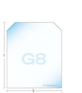 DURAFLAMM® Glasplatte Bodenplatte Funkenschutzplatte Kamin G8