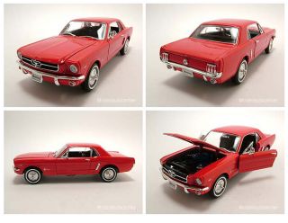 Ford Mustang 1964 1/2 Coupe rot, Modellauto 124 / Welly