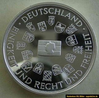 Medaille „10 Jahre Deutsche Einheit“ 10 g 999er Silber