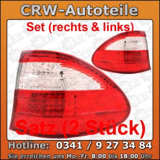 LED Rueckleuchten Heckleuchten Set aussen Mercedes W211 E 02 06 Rot