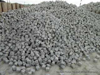 1000 kg GRANIT Pflastersteine Granitpflaster 8/11 grau Steine