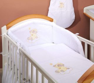 tlg. BabyBett Set Bettwäsche Nestchen mit Stickerei für BabyBett
