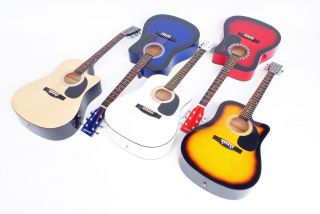 Westerngitarre mit Cutaway in 6 Farben