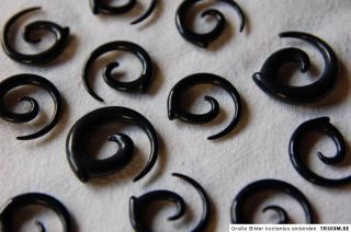 Angebot kleine Sichel Spirale Dehnstab schwarz bis 8 mm zum dehnen