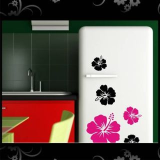 Kühlschrank Aufkleber Hibiskus Blumen Set FZ801