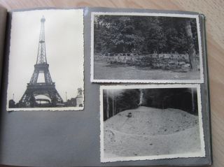 WK2 Fotoalbum Kraftfahr Abt.18 Frankreich Bunker Flugzeuge Gefangene