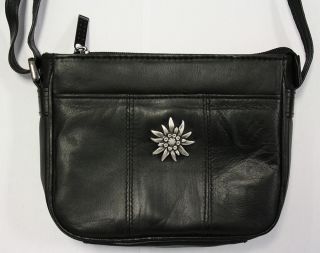 Trachten Handtasche Edelweiß schwarz Trachtenhandtasche