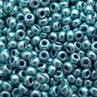 800 Rocailles Perlen Glasperlen türkis blau 2mm neu 829