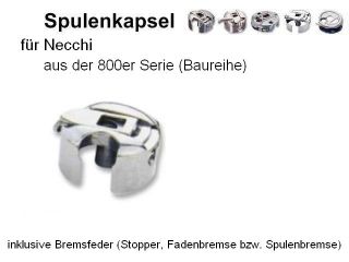 Spulenkapsel für Necchi 832, 882, 883, 884  + Fadenbremse  #NB1